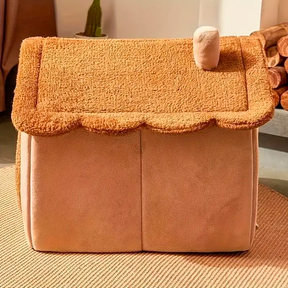 Casinha Para Pet Soft Acolchoada com Interior Aveludado com Caminha Macia